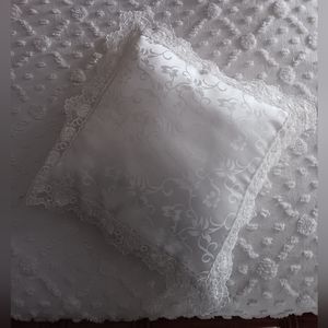 Bess Home Satin Jacquard Lace Victorian  Throw Pillow